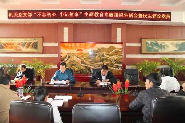 隴運(yùn)集團(tuán)公司機(jī)關(guān)黨支部召開(kāi)“不忘初心、牢記使命”主題教育專(zhuān)題組織生活會(huì)和民主評(píng)議黨員會(huì)